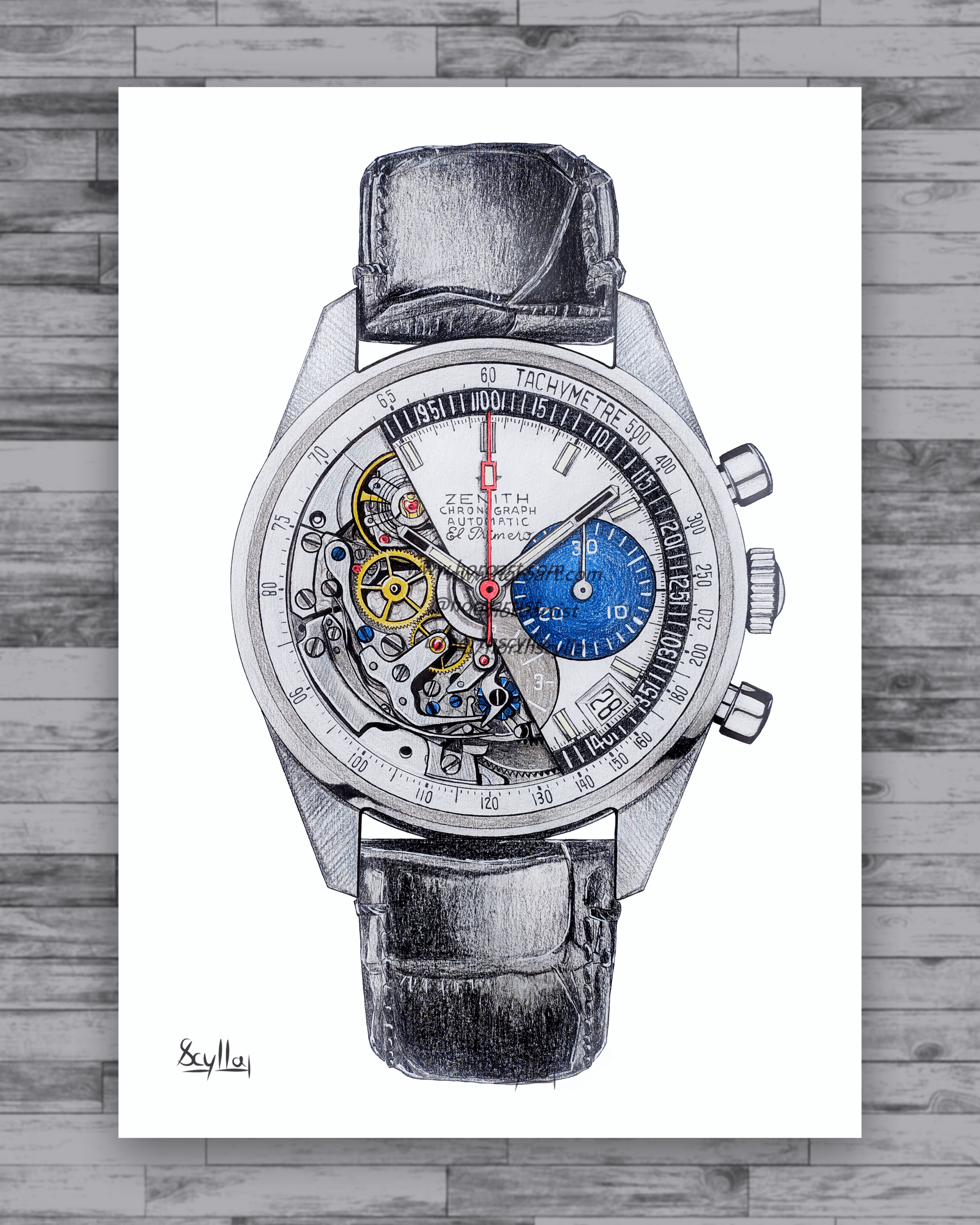 Zenith El Primero A386 Revival Print HoroArt